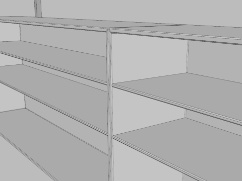 L-Shaped Outdoor Bar 5x5 Meters 3D Model