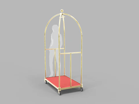 Luggage Trolley 1 3D Model