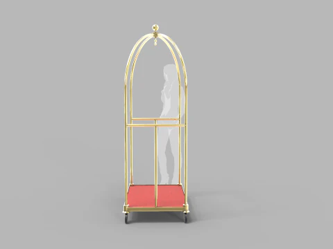 Luggage Trolley 1 3D Model