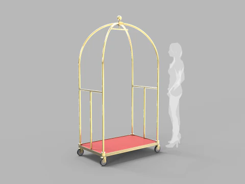 Luggage Trolley 1 3D Model