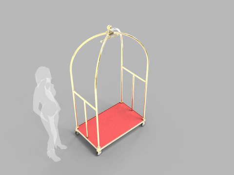 Luggage Trolley 1 3D Model