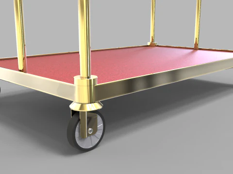 Luggage Trolley 1 3D Model