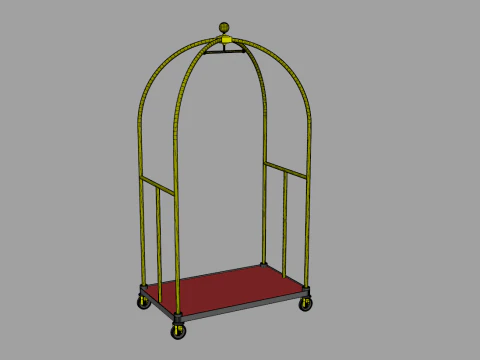 Luggage Trolley 1 3D Model