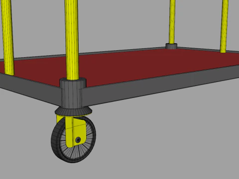 Luggage Trolley 1 3D Model