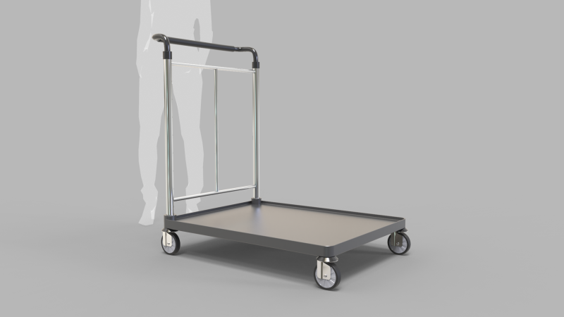 Luggage Trolley 2 3D 模型 .c4d .max .obj .3ds .fbx .stl .blend