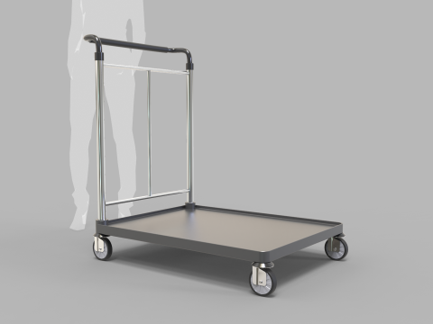 Luggage Trolley 2 3D Model