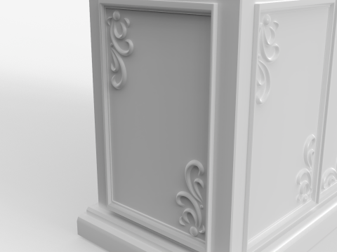 Luxury Reception Counter Desk 1 3D Модель