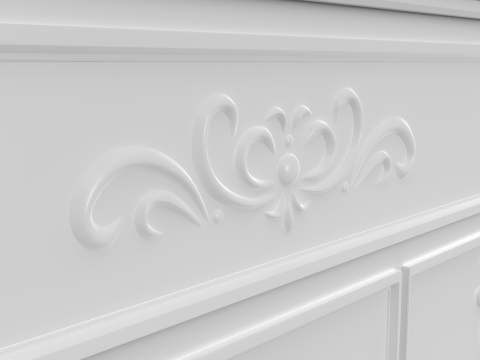 Luxury Reception Counter Desk 1 3D Модель