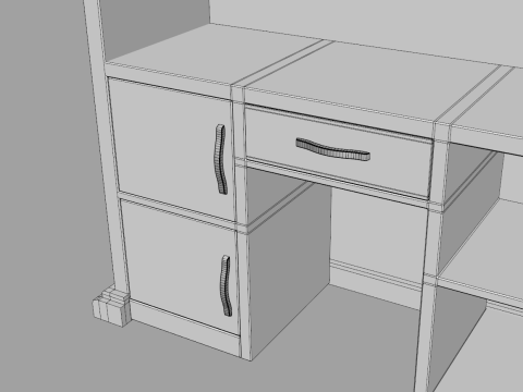 Luxury Reception Counter Desk 1 3D Модель