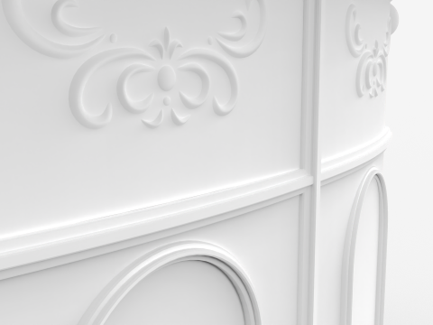 Luxury Reception Counter Desk 3 Modelo 3D