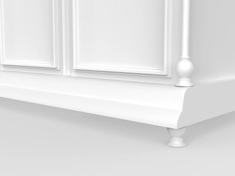 Luxury Reception Counter Desk 4 3D Model