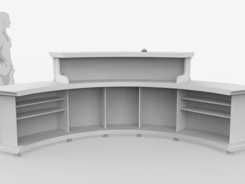Luxury Reception Counter Desk 5 3D Model