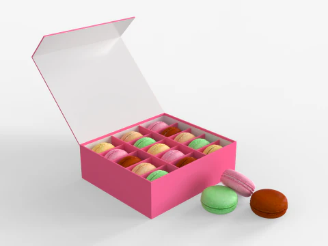 Macaron dalam Kotak Model 3D