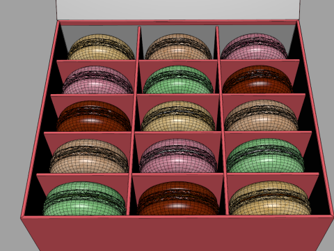 Macarons in a Box 3Dモデル