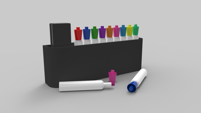 Markers and Eraser Model 3D .c4d .max .obj .3ds .fbx .stl .blend
