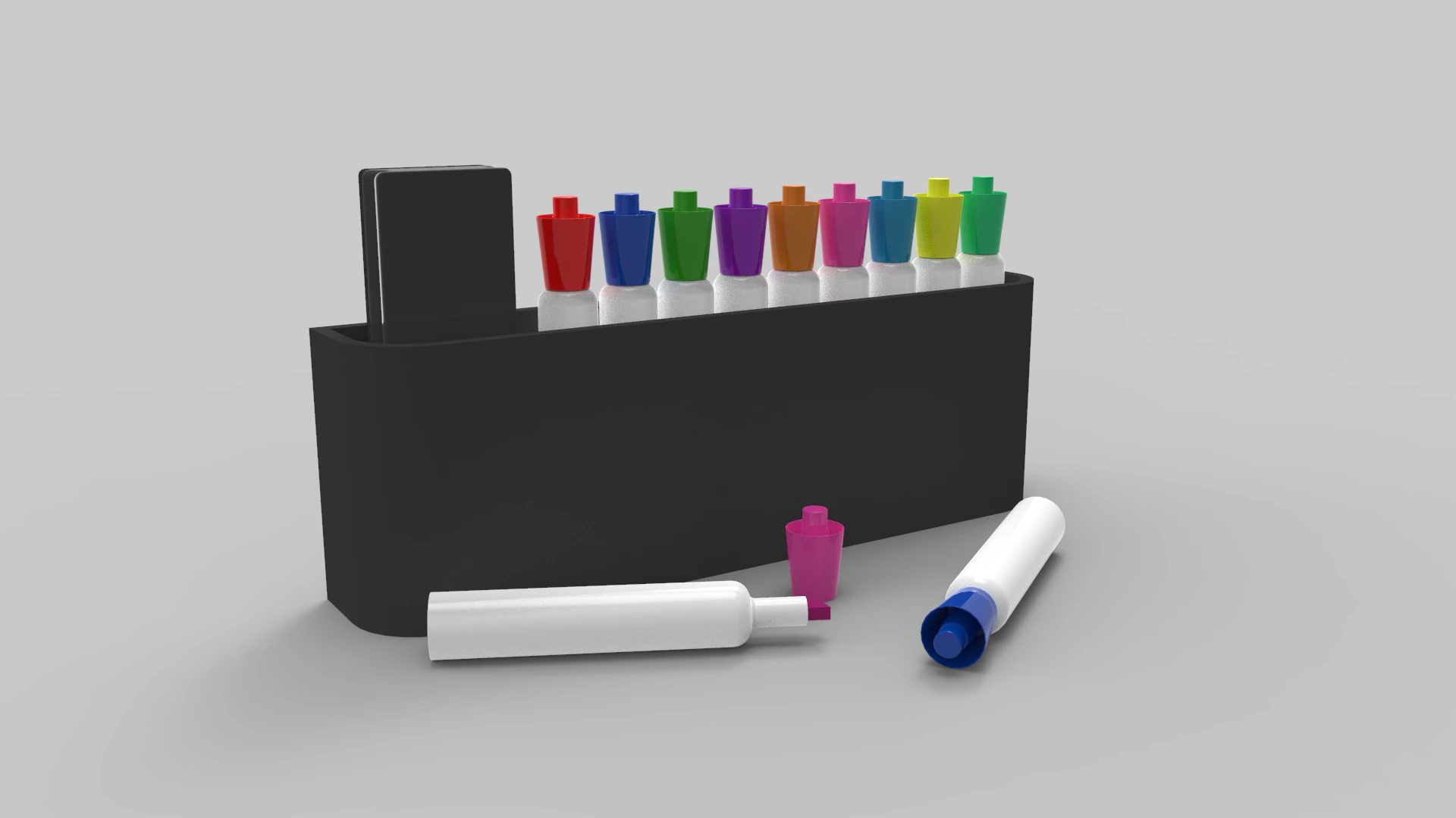 Pennarelli e gomma Modello 3D .c4d .max .obj .3ds .fbx .stl .blend 