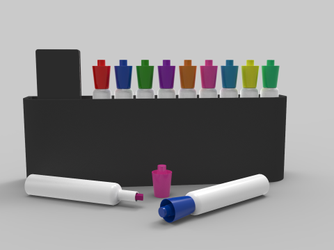 Markers and Eraser Model 3D