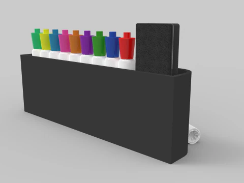 Pennarelli e gomma Modello 3D