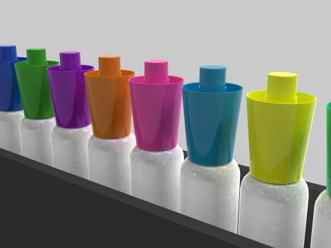 Pennarelli e gomma Modello 3D