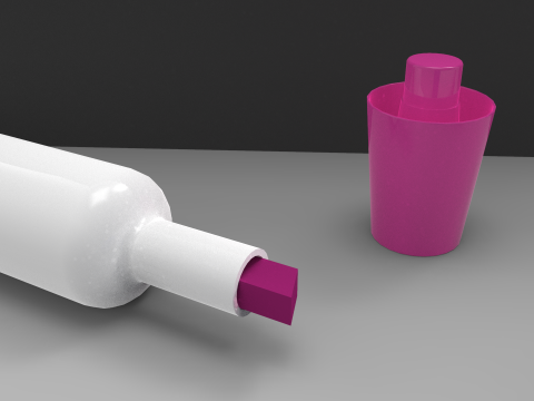 Markers and Eraser Model 3D