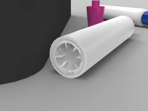 Pennarelli e gomma Modello 3D