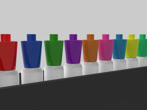 Pennarelli e gomma Modello 3D