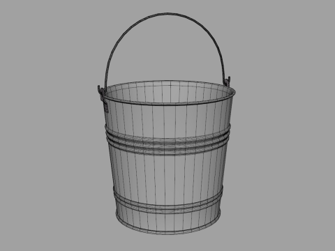 Metal Bucket 3D 模型