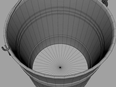 Metal Bucket 3D Model