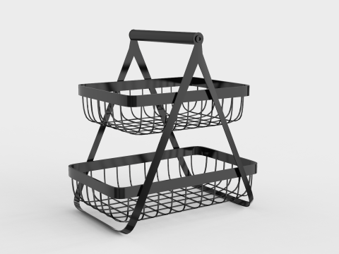 Metal Countertop Basket Modello 3D