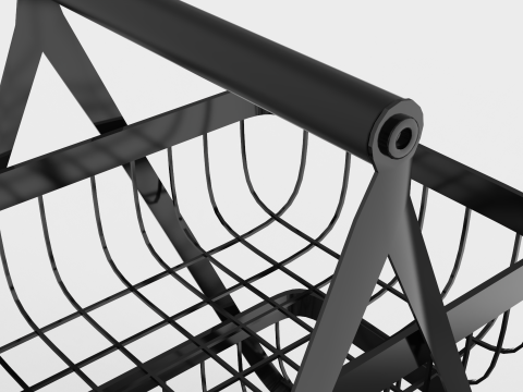 Metal Countertop Basket 3D Model