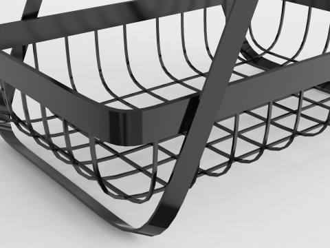 Metal Countertop Basket 3D Model