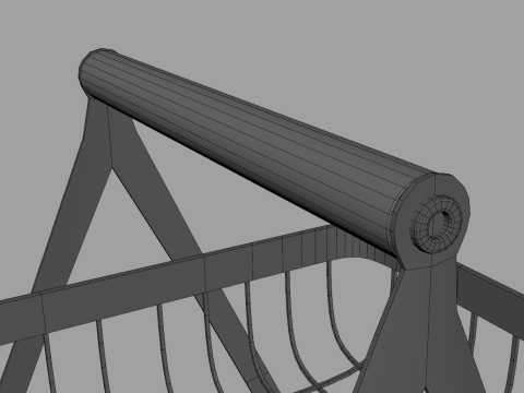 Metal Countertop Basket 3D Model