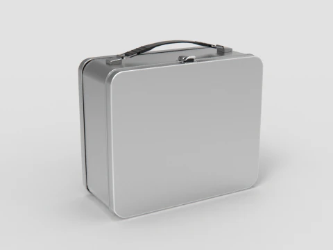 Kotak Makan Siang Logam Model 3D