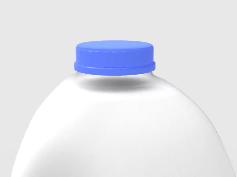 Milk Bottle and Pint 3D Model