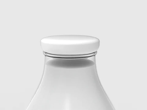 Milk Bottle and Pint 3D Model