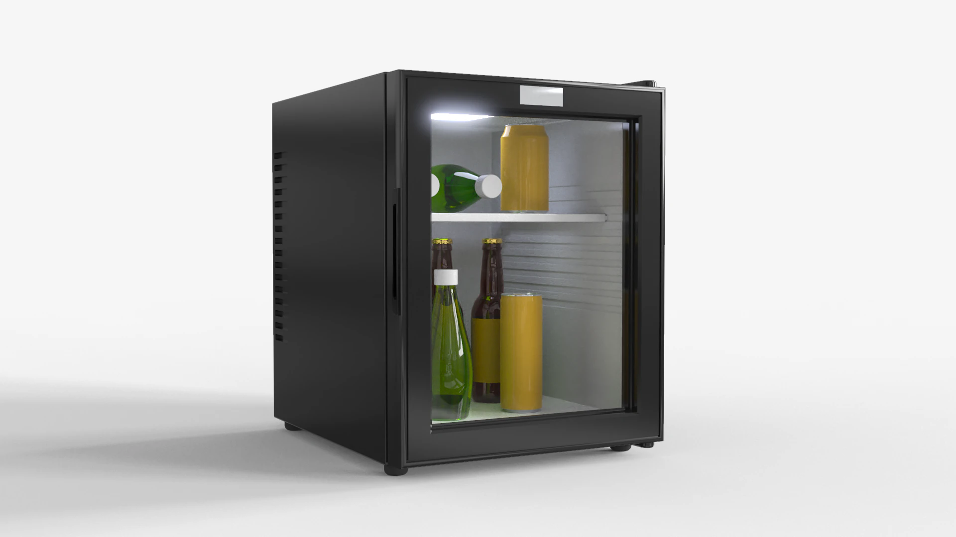 Mini Bar Fridge 3D Model .c4d .max .obj .3ds .fbx .stl .blend 