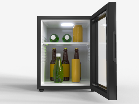 Mini Bar Fridge 3D Model