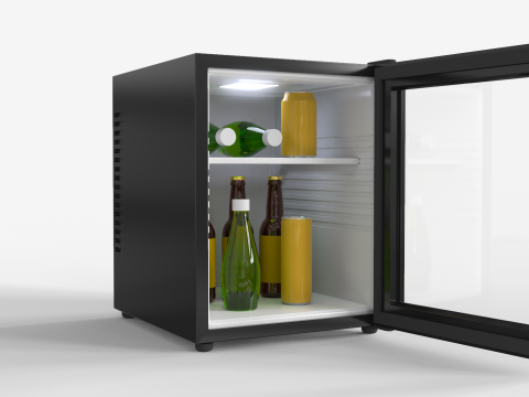 Mini Bar Fridge 3D Model