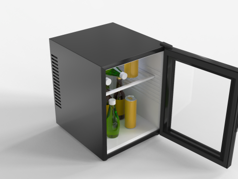 Mini Bar Fridge 3D Model
