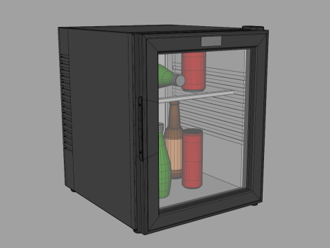 Mini Bar Fridge 3D Model