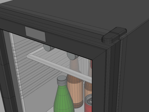 Mini Bar Fridge 3D Model