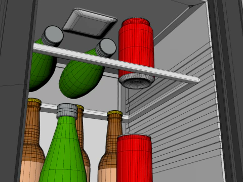 Mini Bar Fridge 3D Model
