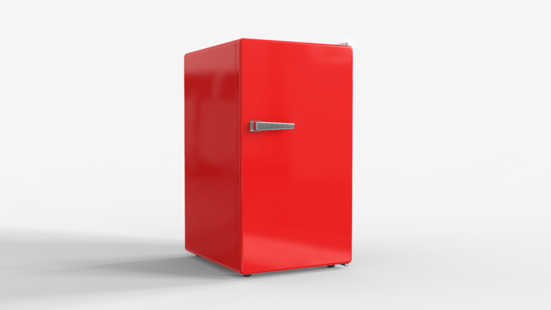 Mini Bar Fridge With Handle 3D Modell .c4d .max .obj .3ds .fbx .stl .blend