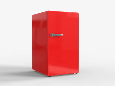 带把手迷你酒吧冰箱 3D 模型