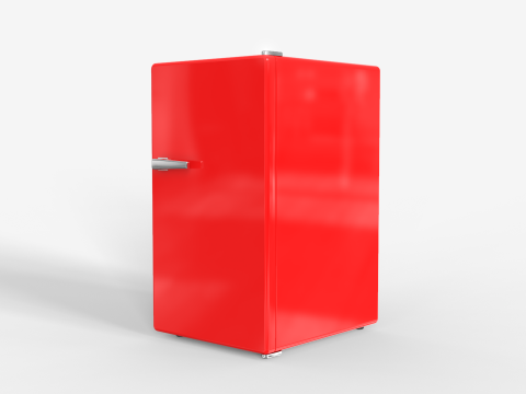 Mini Bar Fridge With Handle 3D Модель