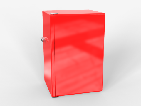 Mini Bar Fridge With Handle 3D Модель