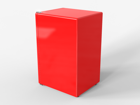 Mini Bar Fridge With Handle 3D Модель
