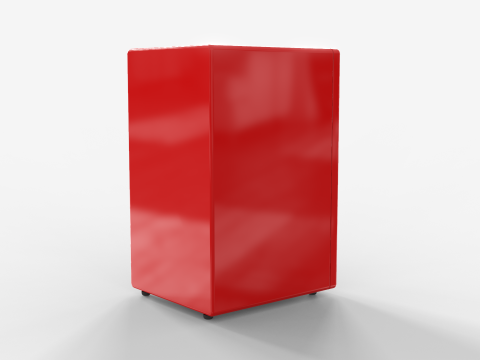 Mini Bar Fridge With Handle 3D Модель