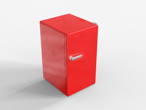 Mini Bar Fridge With Handle 3D Модель