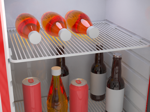 Mini Bar Fridge With Handle 3D Модель